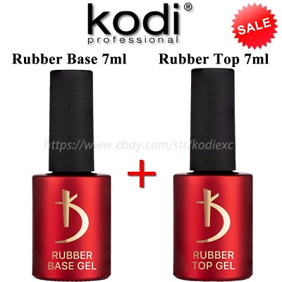 #ad 2pcs Kodi Professional Rubber BASE TOP. 7ml. Gel LED UV SALE 15% ORIGINAL GBP 18.80