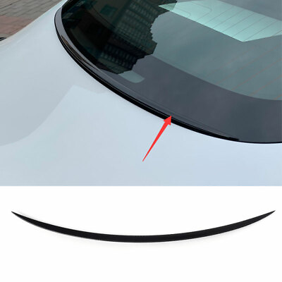 #ad Gloss Black Prevent Water Rear Boot Spoiler Wing Flap For Tesla Model 3 2017 22 $118.73