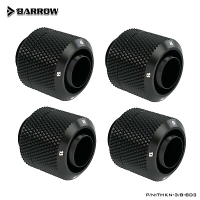 #ad 4 Pcs Barrow 10 13 10 13mm Compression Fitting Soft Tubing 3 8quot;ID 1 2quot;OD Black $19.99