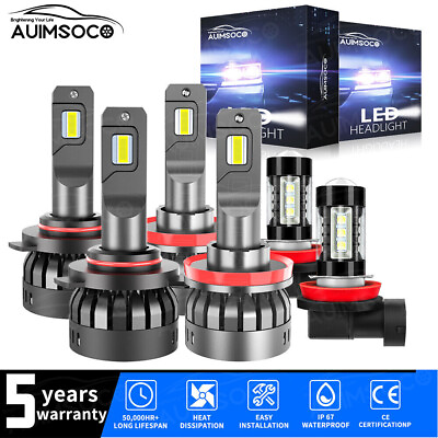 #ad 6000K Upgrade LED Headlight Bulbs Kit Fog Light for Chevy Sonic 2012 2013 2016 $99.99