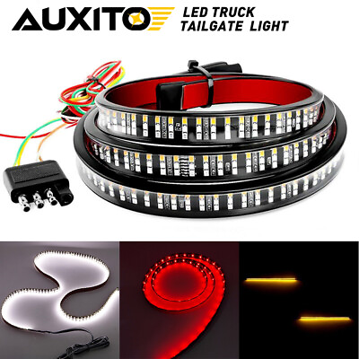 #ad 60inch Car Truck LED Strip Tailgate Light Bar Reverse Brake Tail Signal Light $21.99