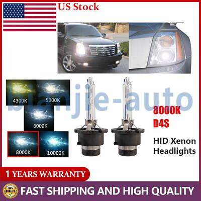 #ad Set of 2pcs New D4S Xenon HID Headlight Bulbs 8000K Blue For LEXUS HONDA TOYOTA $15.88