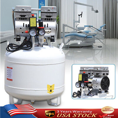 #ad 40L 110V Portable Dental Air Compressor Oil Free Silent Air Pump NEW $336.00