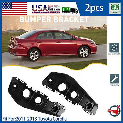 #ad #ad Bumper Bracket For 2011 2013 Toyota Corolla Set of 2 Front Left amp; Right Side $11.99