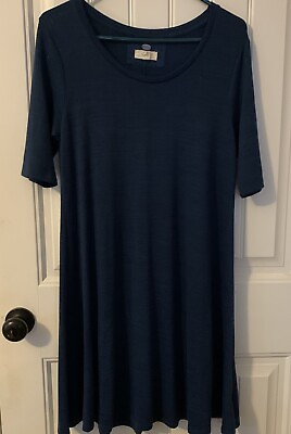 #ad Cupio Navy Blue Top Shirt Dress Size Medium $6.99