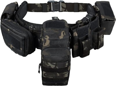 #ad Tactical Battle Belt Military Molle War Duty Belt Law Enforcement for Police Arm $67.99