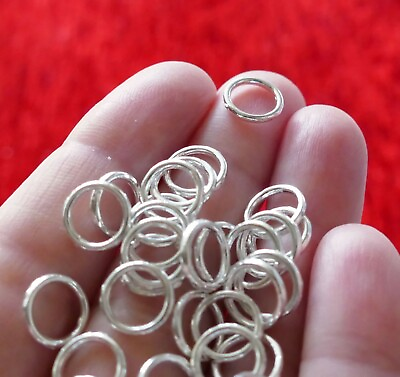 #ad #ad 30Pcs 9mm Spacer Beads Closed Soldered Jump Rings Clasp Connectors Silver PL $5.99