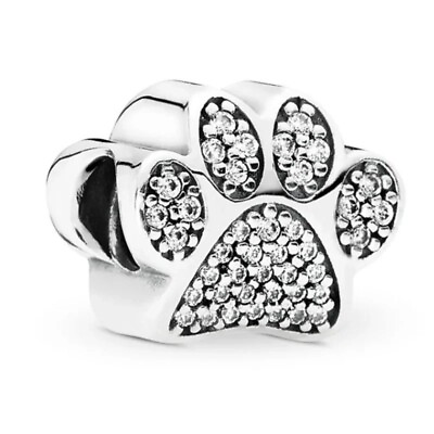 #ad Authentic 100% 925 Sterling Silver love dog Charm for Bracelet or necklace $15.00
