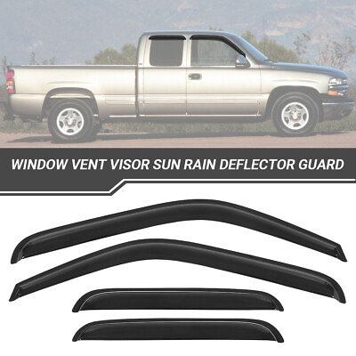 #ad Window Vent Visor Sun Rain Deflector Guard Fit For CHEVY GMC EXTENDED 1999 2006 $26.90