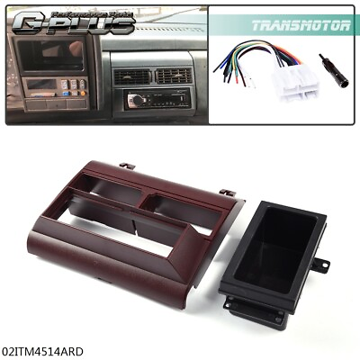 #ad FIT FOR 1988 1994 CHEVY GMC TRUCK RED RADIO DASH POCKET BEZEL KIT MOUNT TRIM $17.69