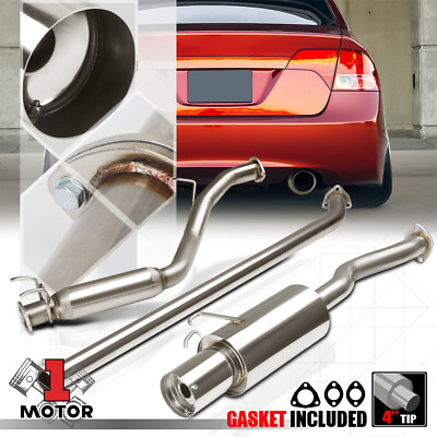 #ad Stainless Steel Catback Exhaust System 4quot; Muffler Tip for 06 11 Honda Civic 1.8 $139.54