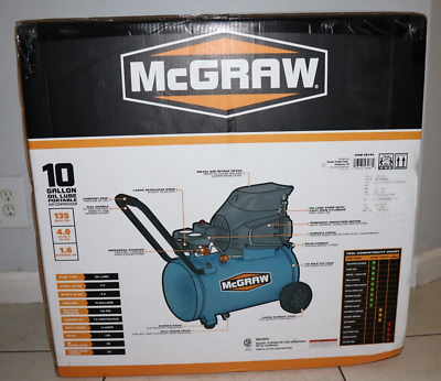 #ad #ad MCGRAW 10 Gal Oil Lube Portable Air Compressor 135 Max Psi 4.0 SCFM 90psi 85 DBA $179.99