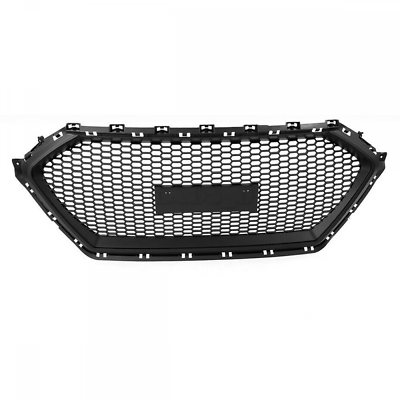 #ad ABS Front Grille for Hyundai Elantra 2017 2018 Sedan Honeycomb Style Matte Black $67.31