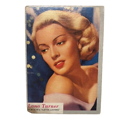 #ad VTG 1953 Topps Who Z At Star # 54 Lana Turner Card $22.50
