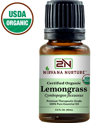 #ad Organic Lemongrass Essential Oil USDA Certified 100% Pure Therapeutic Grade $9.99