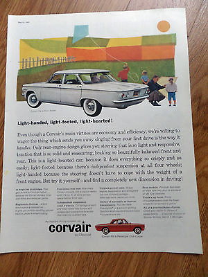 #ad 1960 Chevrolet Corvair Ad 700 Sedan amp; 5 Passenger Club Coupe $5.00
