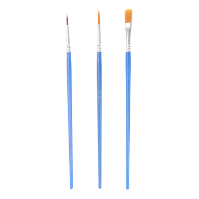 #ad 50Pcs Flat Paint Brushes with Nylon Hair Small Brush Bulk for Detail Painting F6 C $6.95