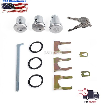 #ad Door Lock Cylinder Set with 2 Keys for Buick for Chevy for Pontiac for Pontiac $19.98