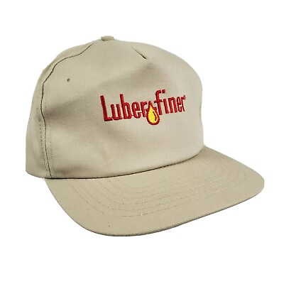 #ad Vintage Swingster Luber finer Hat Cap Snapback Tan Twill Filters Champion Labs $13.99