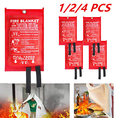 #ad Prepared Emergency Fire Blanket Fiberglass Blanket 39#x27;#x27;x39#x27;#x27; Retardant Blankets $24.99