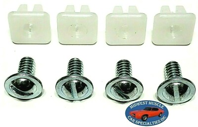 #ad Ford Front Rear Bumper License Plate Holder Frame Bolts amp; Nuts Hardware 8pc RM $9.34