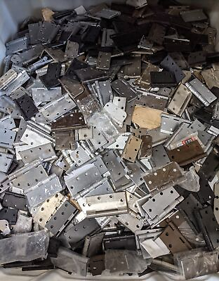 #ad Lot Of Assorted Door Hinges Various Sizes amp; Finishes Approx 45 pcs Wholesale $23.96