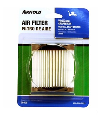 #ad Arnold Lawn Mower Air Filter 36905 for Craftsman Tecumseh Engines 490 200 0021 $9.99