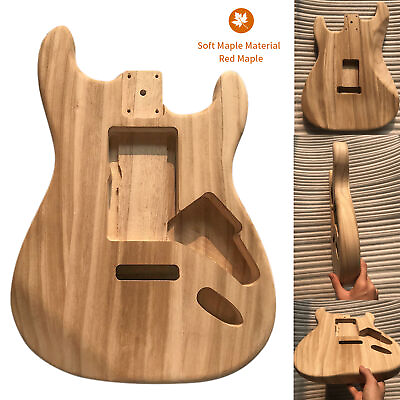 #ad Unfinished Polished Maple Wood Guitar Barrel Body for ST Electric Guitar S3P3 $34.70