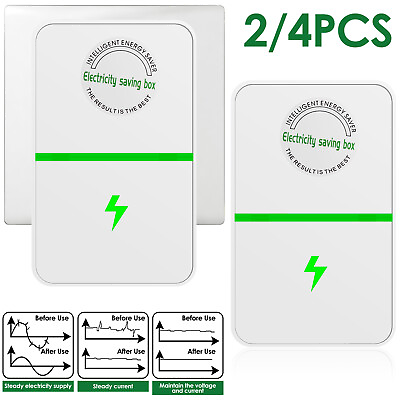 #ad 2 4pcs Pro Power Saver Energy Saver Household Power Saver Electricity Saving $19.99