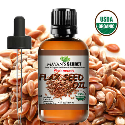 #ad Flax Oil Organic Flaxseed Oil Cold Pressed Unrefined Virgin USDA Certified $12.95