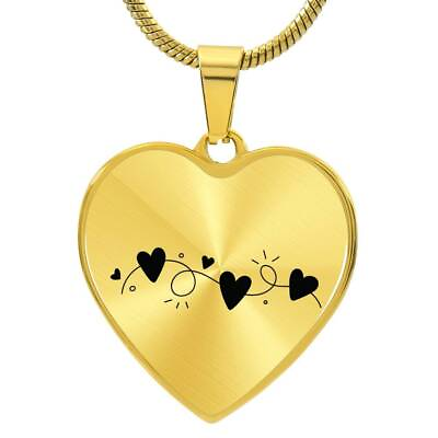 #ad Graphic Heart Pendant Necklace Garland of Hearts $31.96