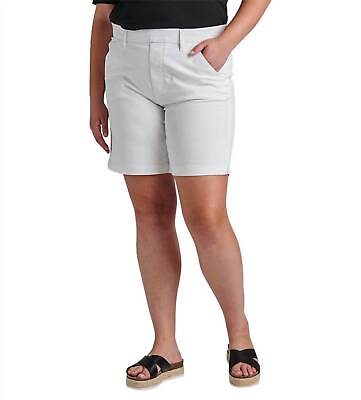 #ad Jag 8 mid rise pull on twill short plus for women $45.00