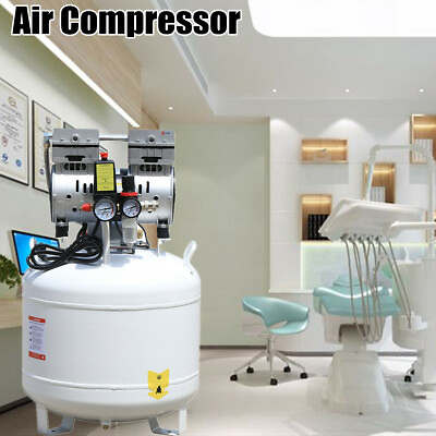 #ad 40L Portable Dental Air Compressor Oil Free Silent Air Pump 110V $280.25