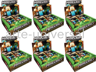#ad 6 BOXES LOT 144 packs MINECRAFT 2015 Collectible Trading Cards amp; StickerS $269.00