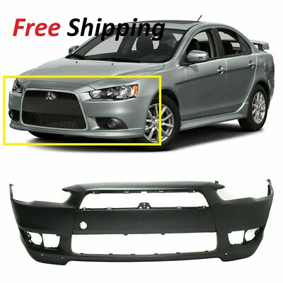 #ad For 2008 2015 New CAPA Front Bumper Cover Mitsubishi Lancer with Fog Light Hole $199.90