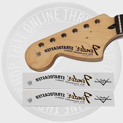 #ad 2 Fender Strat Reverse 70#x27;s Style Waterslide Decals with Custom Shop Logo $10.00