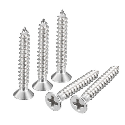 #ad #4x3 4quot; Wood Screws 50pcs Phillips Self Tapping Screws 304 Stainless Steel $7.31