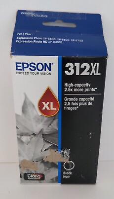 #ad Genuine Epson 312XL High Capacity Black Ink Cartridge 3 2026 T312XL120 NEW $33.95