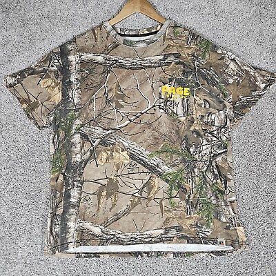 #ad Russell Outdoors Shirt Men#x27;s 2XL AOP Camo Realtree T Shirt Hunting Woods $14.88