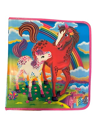 #ad Lisa Frank Rainbow Chaser amp; Lollipop Horses 3 Ring Zipper Binder Rare Retro $145.99