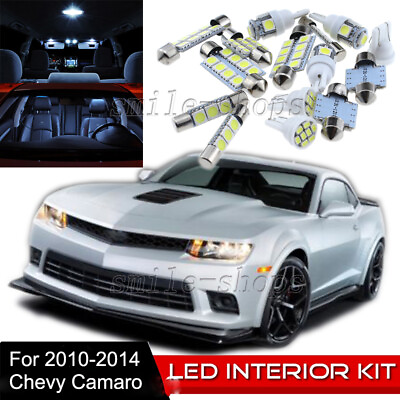 #ad 6pcs Interior LED Light Bulbs Package Kit for 2010 2014 Chevy Camaro White $8.83