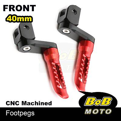 #ad BOB 40mm Lower Rider Footpegs RED For Honda CBR 600 RR ABS 09 10 11 12 13 14 $55.45