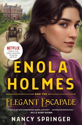 #ad Enola Holmes and the Elegant Escapade Paperback by Springer Nancy Like New... $12.23
