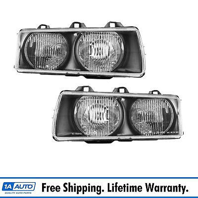 #ad Headlights Headlamps Left amp; Right Pair Set of 2 for 92 99 BMW E36 3 Series $119.95