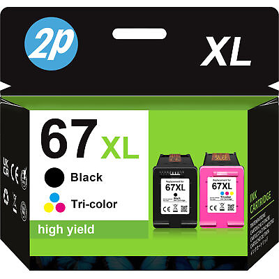 #ad 67XL Ink Cartridge for HP 67 XL Deskjet 2755 4155 2720e Envy 6010 6055 6020e $28.85