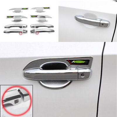 #ad 12PC Chrome Cover Trim Fit For 2018 2022 Honda Accord Door Bowl Cup Smart Handle $59.49