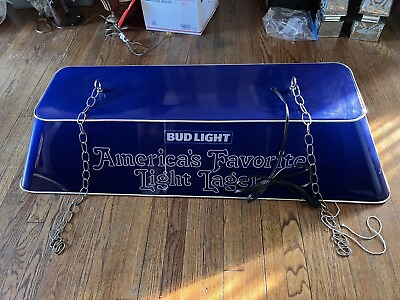 #ad Vintage Working Budweiser Bud Light Beer Pool Billiards Table Light 48” Long $279.30