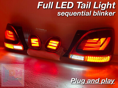 #ad JDM Toyota Aristo JZS161 Full LED tail lights Sequential blinker GS300 OEM v1 $649.00