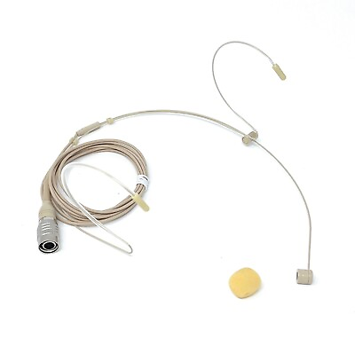 #ad Beige Omnidirectional Double Earhook Headset Microphone Mic fits Audio Technica $22.50