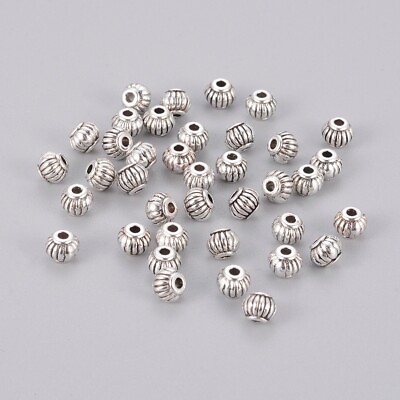 #ad 100x Tibetan Antique Silver Alloy Spacer Beads Finding Accessories for Craft 5mm $6.99
